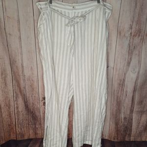 TORRID Striped Linen Wide Leg Pants 24 3X NWT